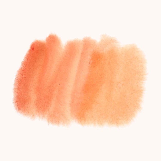 オレンジ色の水彩風バナーベクトル