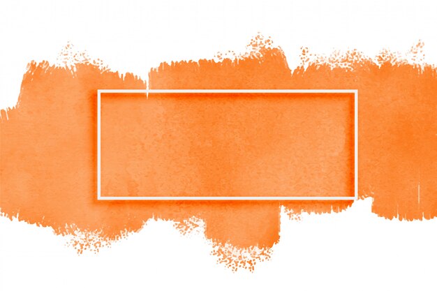 Orange watercolor texture with copyspace