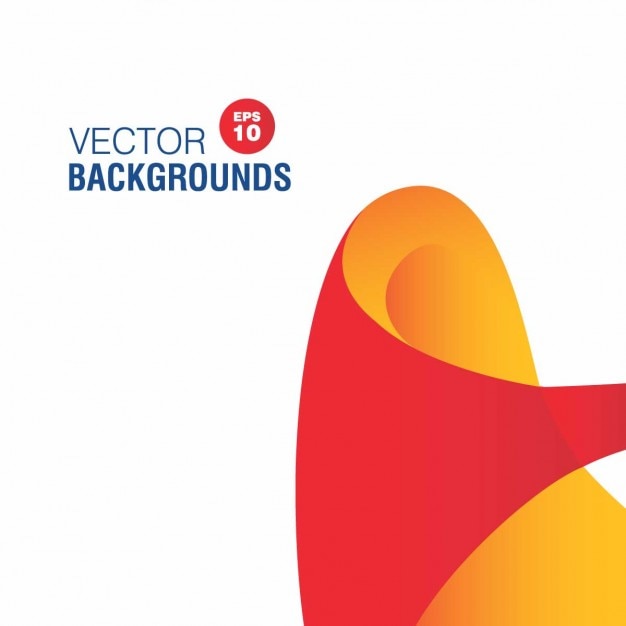 Free Vector orange wavy shapes on a white background