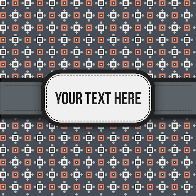 Orange and white pattern background with texto