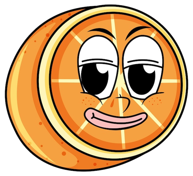 Orange with happy face