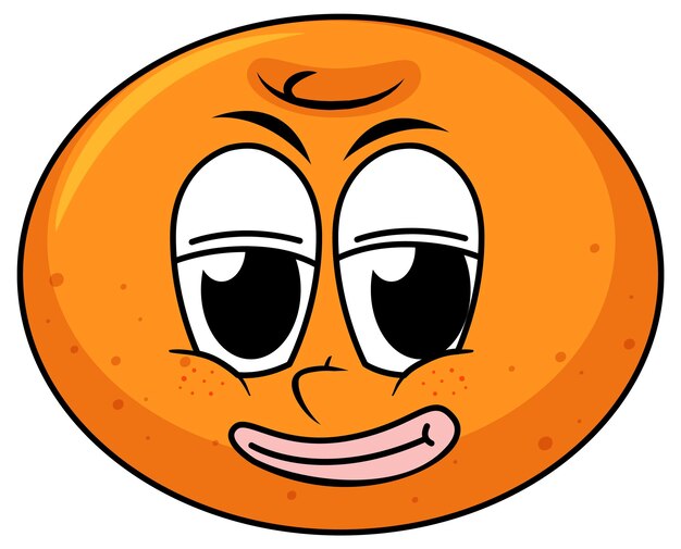 Orange with happy face