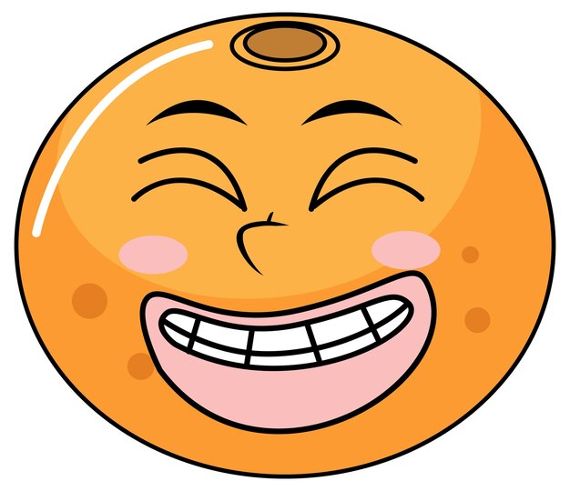 Orange with happy smile