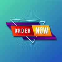 Free vector order now banner concept