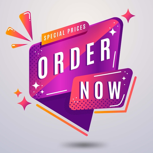 Free vector order now banner template