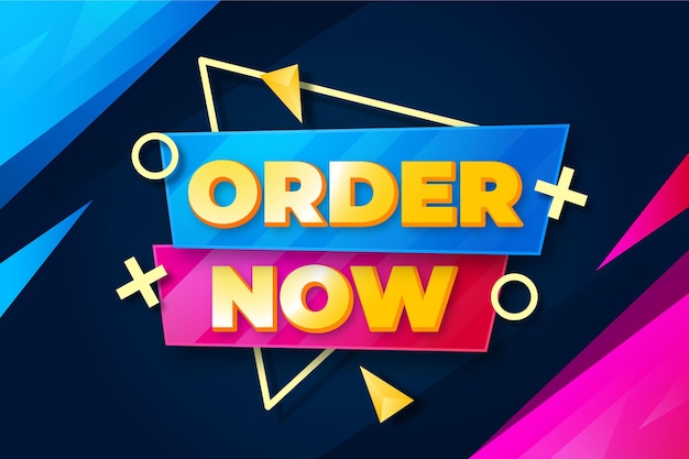 Free vector order now banner