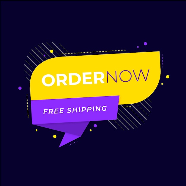 Free vector order now banner