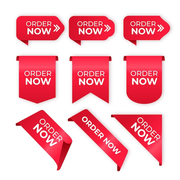Free vector order now label collection