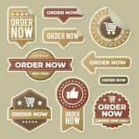Free vector order now - sticker collection