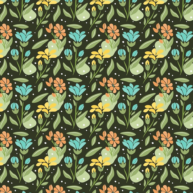 Organic abstract floral pattern