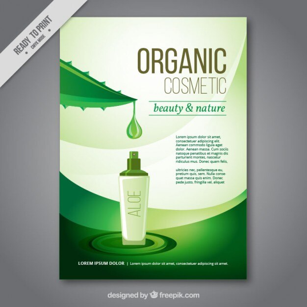 organic beauty cosmetic flyer