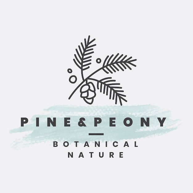 Органический ботанический шаблон логотипа, иллюстрация листа для бизнес-вектора