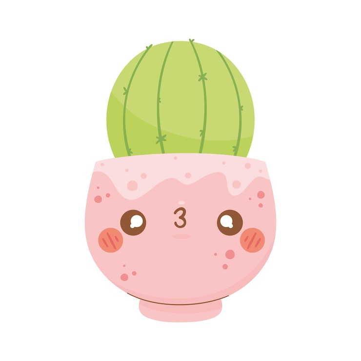 無料Vector 有機サボテンの植物のイラスト