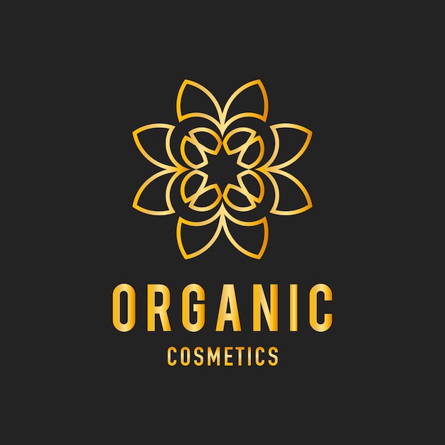 Free vector organic cosmetics design logo vector