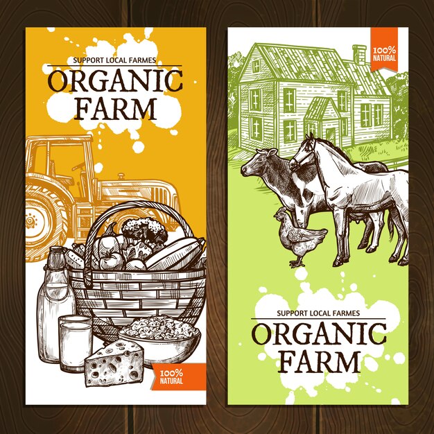 Organic Farm Vertical Banners