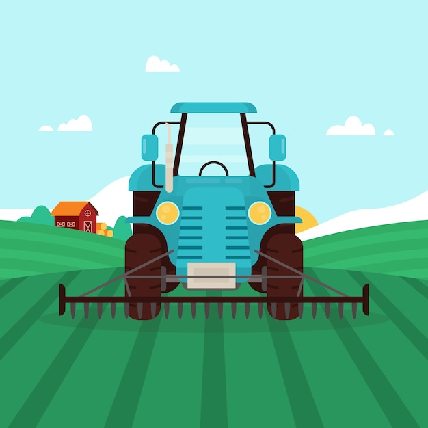 Free vector organic farming concept illustration