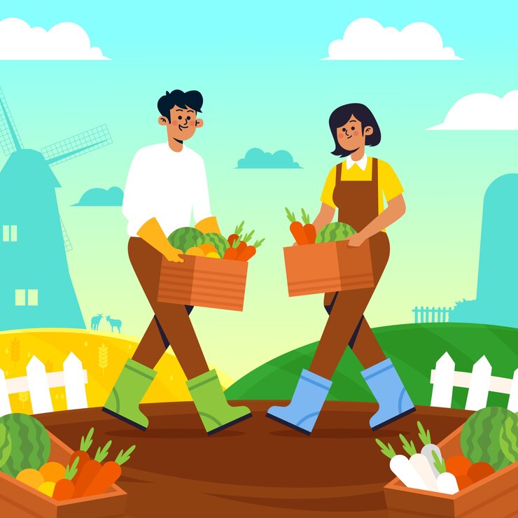 Free Vector organic farming concept