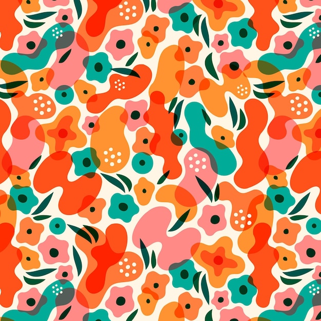 Free vector organic flat abstract element pattern