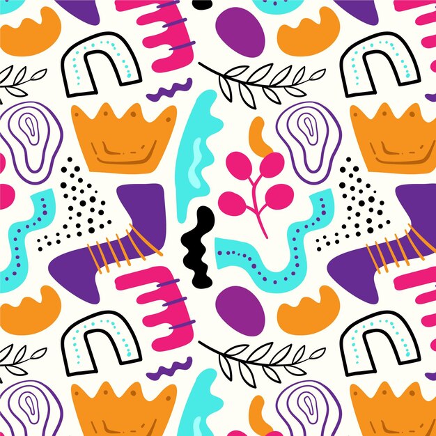 organic flat abstract element pattern