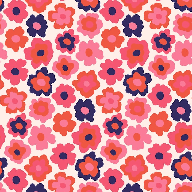 Organic Flat Abstract Floral Pattern