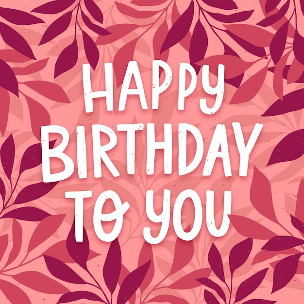 Free vector organic flat birthday lettering