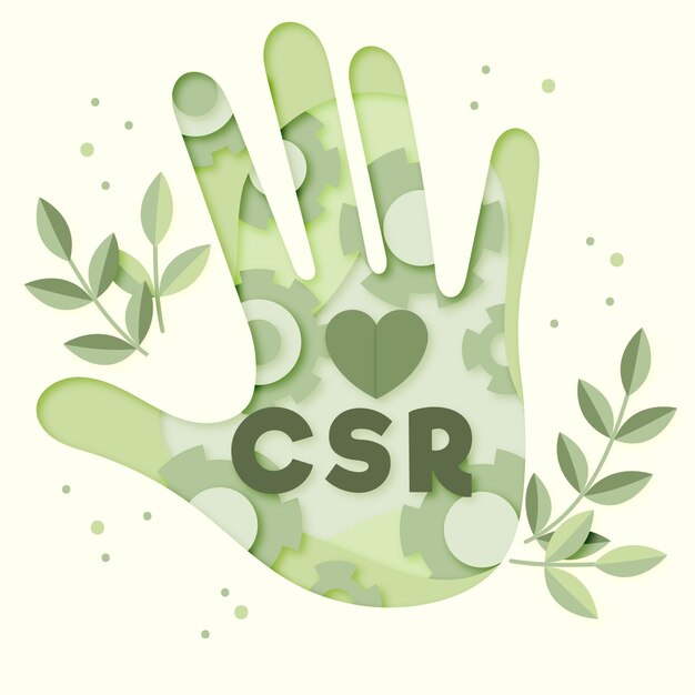 Иллюстрированная концепция органического плоского csr