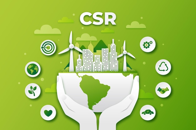 Organic flat csr concept illustrated