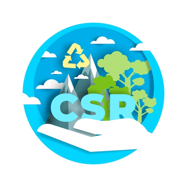 Vettore gratuito concetto di csr piatto organico illustrato