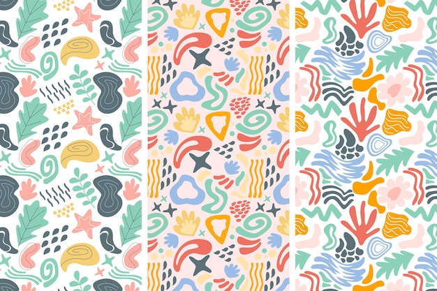 Organic flat design abstract element pattern