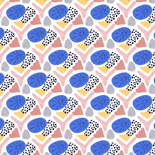 Organic flat design abstract element pattern