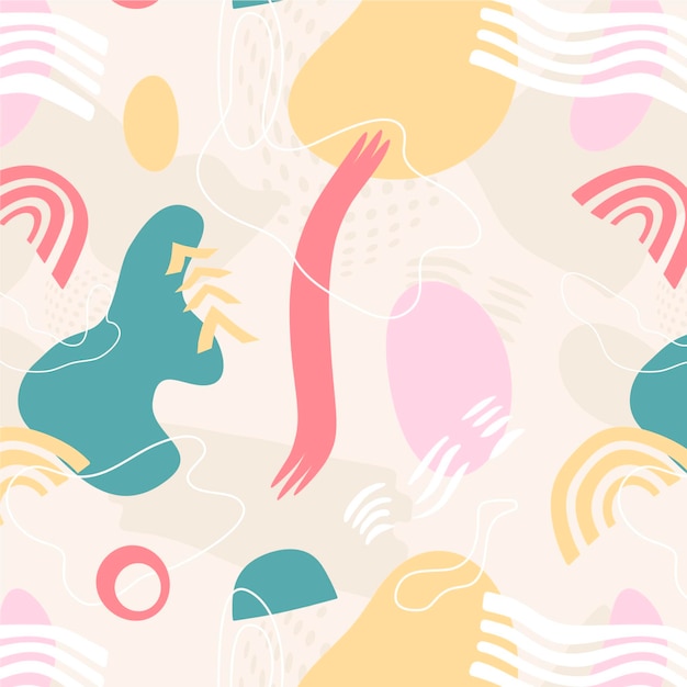 Organic flat design abstract element pattern