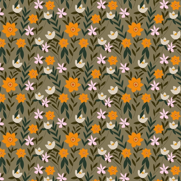 Бесплатное векторное изображение Органический плоский дизайн абстрактный цветочный узор