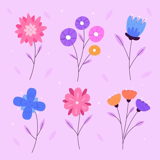 Organic flat design flower collection