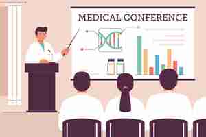 Free vector organic flat design medical conference