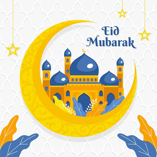 Free vector organic flat eid al-fitr illustration