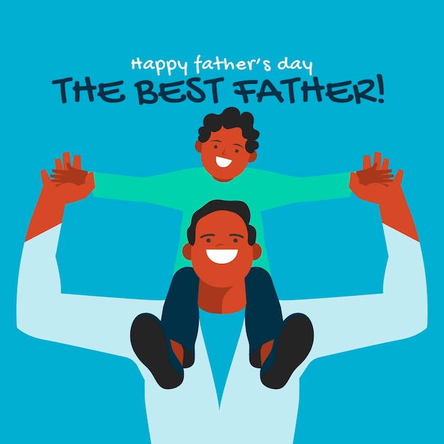 Free vector organic flat father's day illustration