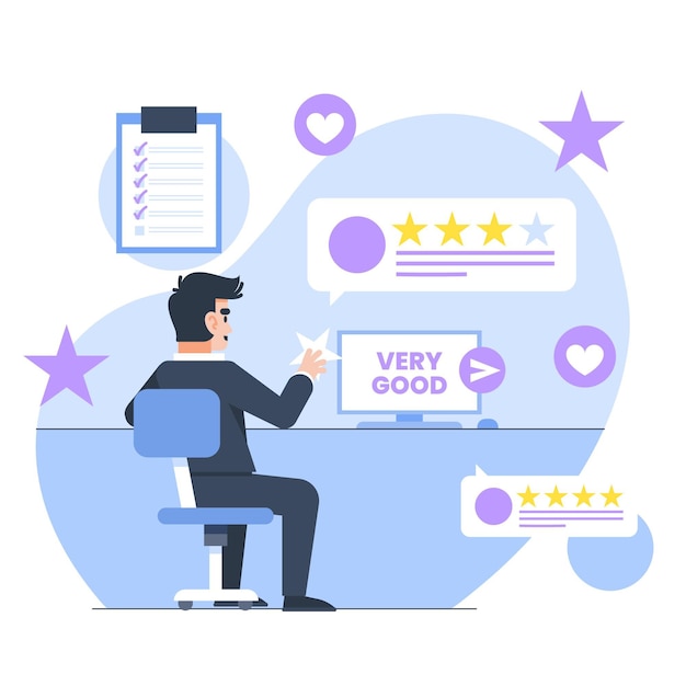 Free vector organic flat feedback concept