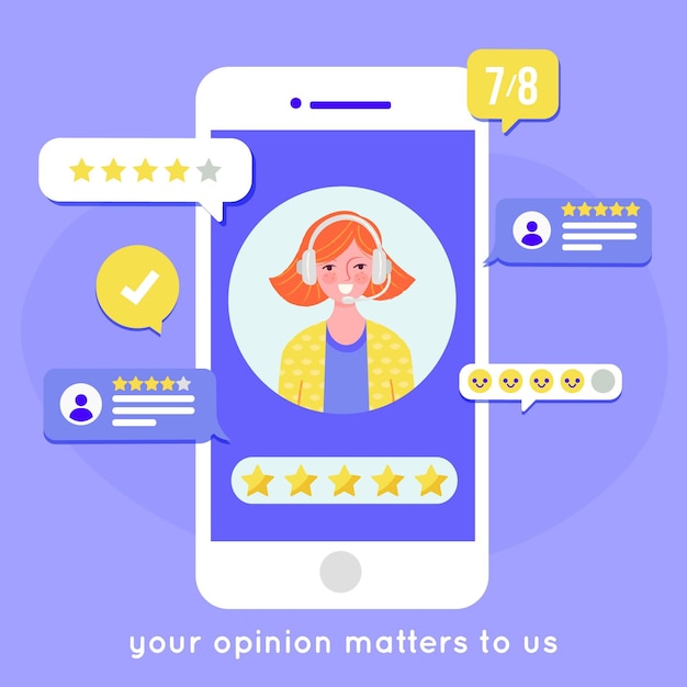 Free vector organic flat feedback concept