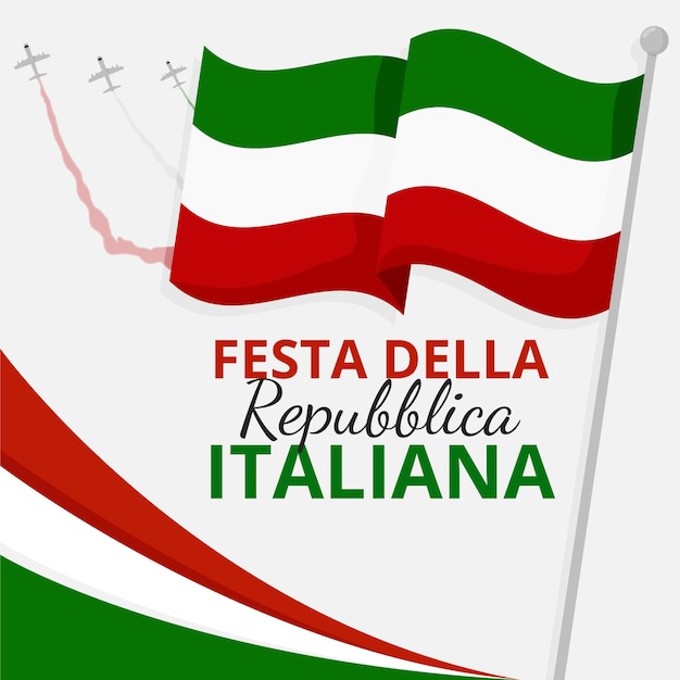 Бесплатное векторное изображение Органическая квартира festa della repubblica иллюстрация