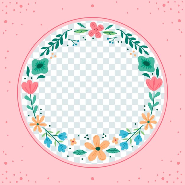 Organic flat floral facebook frame