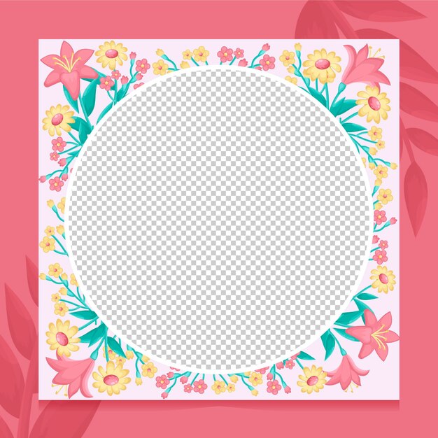 Organic Flat Floral Facebook Frame