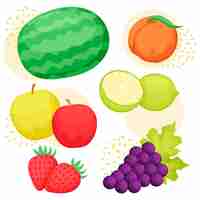 Free vector organic flat fruit collection