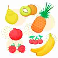 Free vector organic flat fruit collection