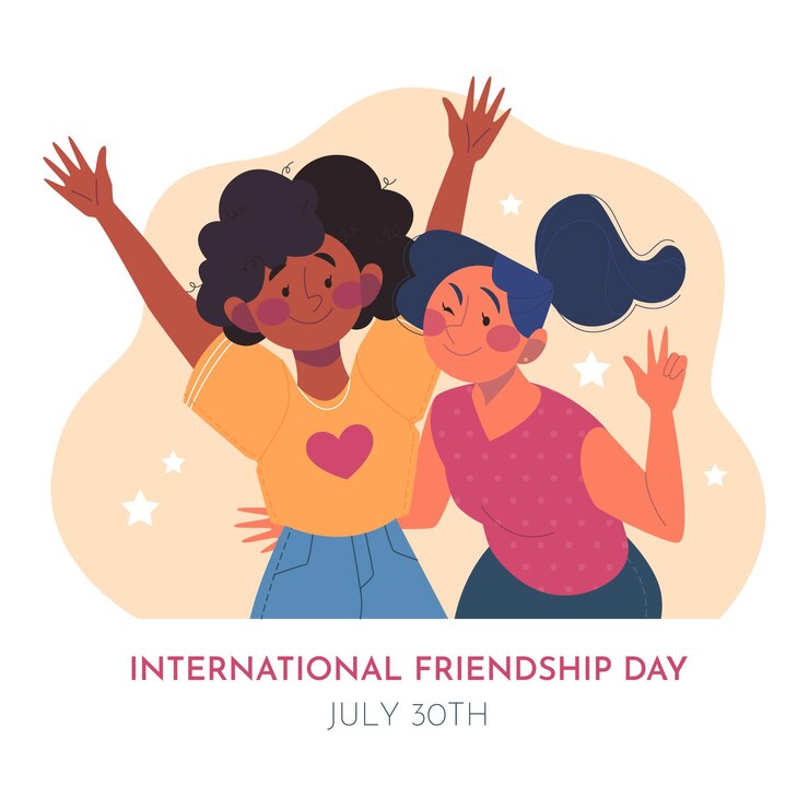 Free Vector organic flat international friendship day illustration