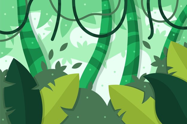 Organic flat jungle background