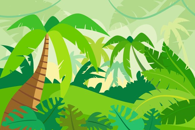 Organic flat jungle background