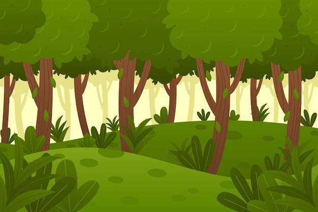 Organic flat jungle background