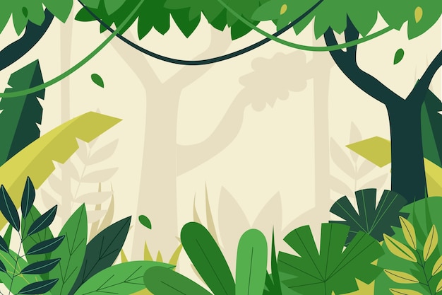 Free vector organic flat jungle background