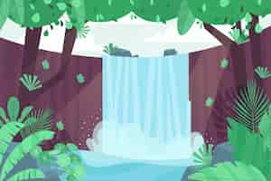 Free vector organic flat jungle background