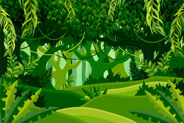 無料の ジャングルの背景 ベクター 14 000 Ai画像 Epsフォーマット
